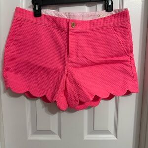 Lilly Pulitzer Pink Buttercup Scalloped Shorts